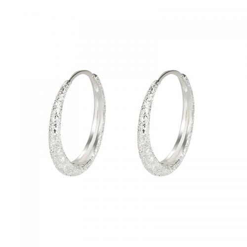 Sterling Silver Hoop Earring, 925 Sterling Silver, fashion jewelry & for woman, 3mm 