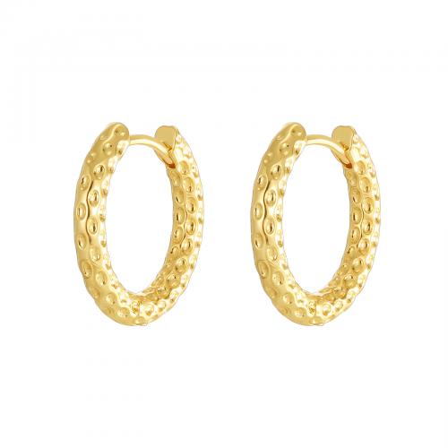 Brass Huggie Hoop Earring, plated, fashion jewelry & for woman 