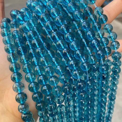 Round Crystal Beads, DIY Capri Blue 