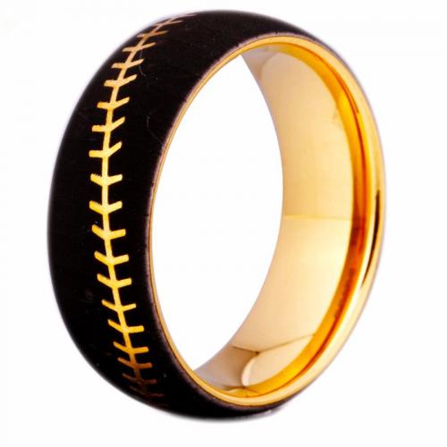 Men Tungsten Steel Ring in Bulk, fashion jewelry & Unisex width 8.03mm, thickness 2.4mm [