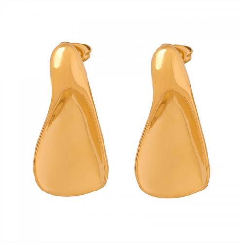 Titan Stahl Ohrringe, Titanstahl, Vakuum-Ionen-Beschichtung, Modeschmuck & für Frau, keine, 14x31mm, verkauft von Paar
