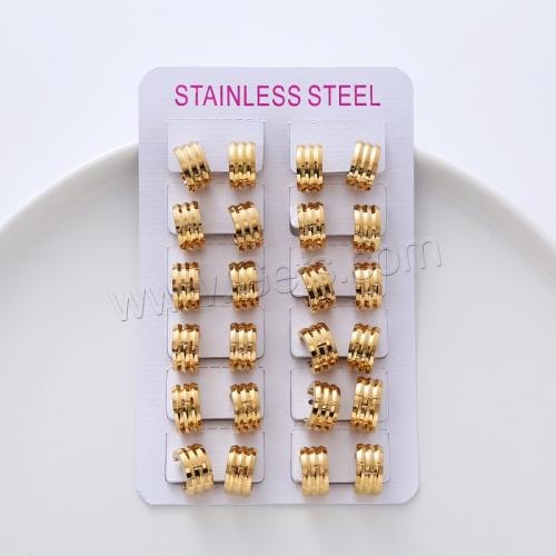 Stainless Steel Stud Earring, 304 Stainless Steel, Vacuum Ion Plating, fashion jewelry & Unisex golden 