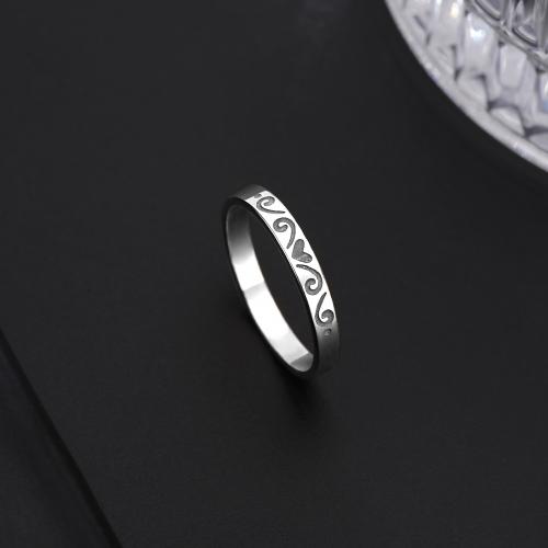 Titanium Steel Finger Ring, Round, plated, fashion jewelry 