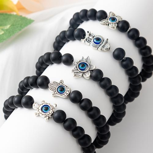 Gemstone Bracelets, Abrazine Stone, with Zinc Alloy, fashion jewelry & Unisex cm 