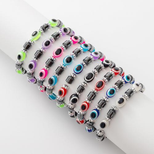 Evil Eye Bracelet Bijoux, résine, avec plastique & alliage de zinc, bijoux de mode & unisexe, plus de couleurs à choisir .5 cm, Vendu par PC