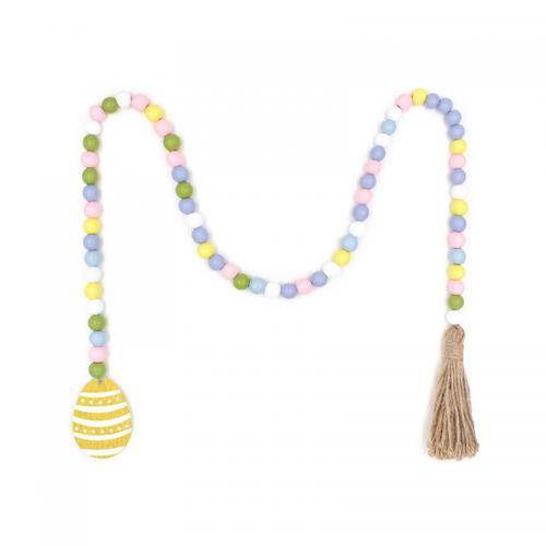 Easter decoration, Hemu Beads, with Linen, multifunctional about 1.2 meters long [