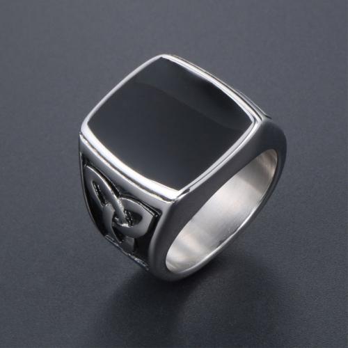 Кольцо из нержавеющей стали, Нержавеющая сталь 304, ювелирные изделия моды & Мужская & разный размер для выбора, продается PC