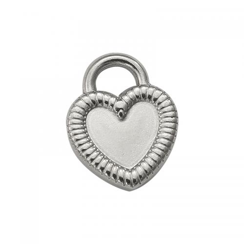 Stainless Steel Heart Pendants, 304 Stainless Steel, DIY & machine polishing, original color, nickel, lead & cadmium free [