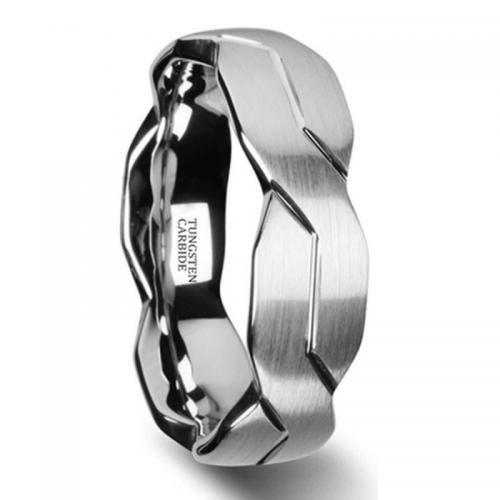 Men Tungsten Steel Ring in Bulk, fashion jewelry & for man, original color, width 8.03mm, thickness 2.4mm 