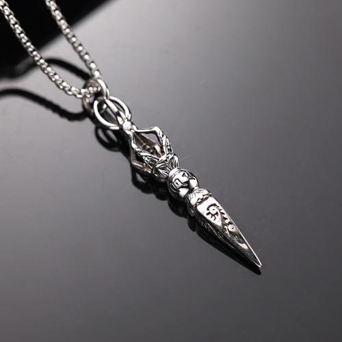 Titanium Steel Jewelry Necklace, polished, fashion jewelry & for man, original color Approx 60 cm 