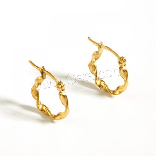 Stainless Steel Leverback Earring, 304 Stainless Steel, irregular, gold color plated, fashion jewelry & for woman 