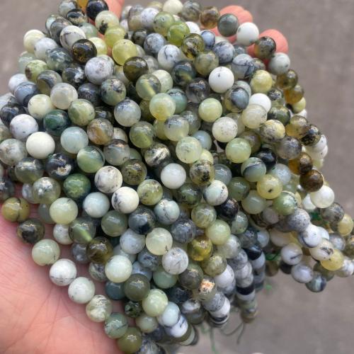 Opal Perlen, grüner Opal, rund, DIY & verschiedene Größen vorhanden, gemischte Farben, verkauft von Strang