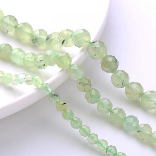 Prehnite Beads, Natural Prehnite, Round, DIY green 