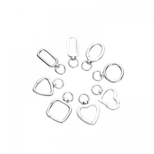 Sterling Silver Snap Clasp, 925 Sterling Silver, DIY silver color 
