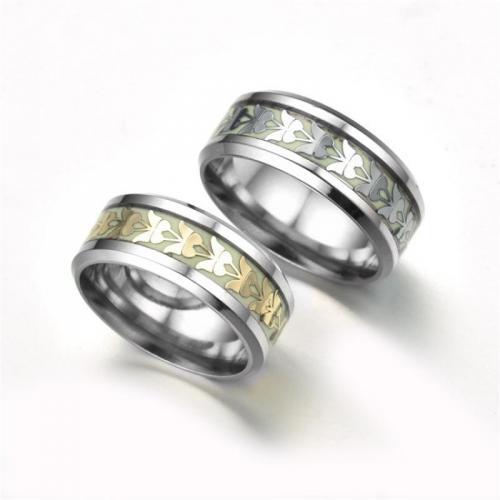 acero inoxidable 304 anillo, chapado, unisexo & diverso tamaño para la opción & luminoso, más colores para la opción, tamaño:6-13, Vendido por UD
