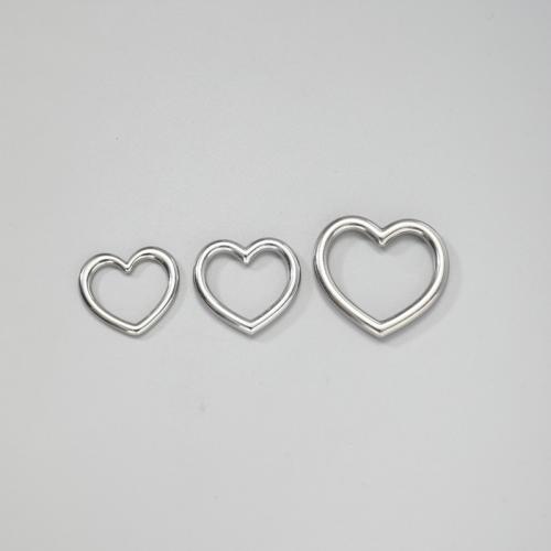 Stainless Steel Linking Ring, 304 Stainless Steel, Heart, DIY & machine polishing original color, nickel, lead & cadmium free 