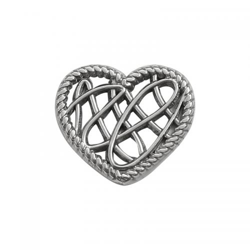 Stainless Steel Heart Pendants, 304 Stainless Steel, DIY & machine polishing & hollow, original color, nickel, lead & cadmium free 