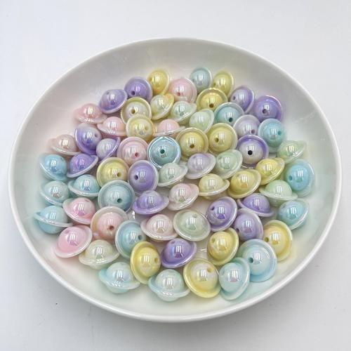 Perles acryliques plaquée, Acrylique, Placage, DIY, plus de couleurs à choisir, Environ Vendu par sac