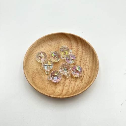 Plating Acrylic Beads, Round, UV plating, DIY Approx 