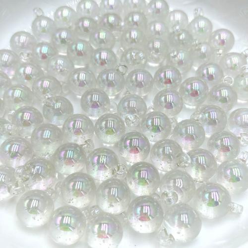 Perles acryliques plaquée, Acrylique, Rond, Placage, DIY, plus de couleurs à choisir, 16mm Environ 3mm, Environ Vendu par sac