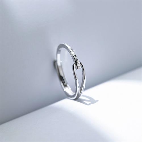 Sterling Silver Finger Ring, 925 Sterling Silver, fashion jewelry & for woman, 3mm 