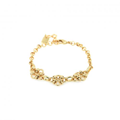 Bracelets en laiton, Placage de couleur d'or, bijoux de mode & pour femme cm, Vendu par PC