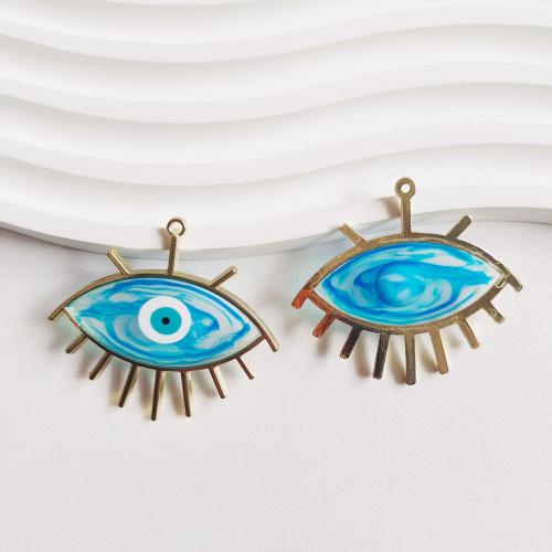 Evil Eye Jewelry Set, Zinc Alloy, gold color plated, DIY & enamel 