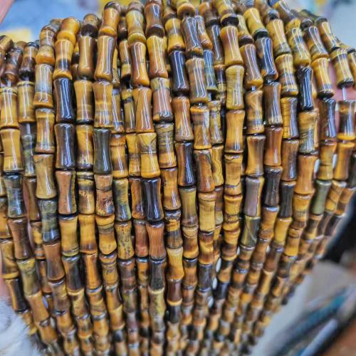 Tiger Eye Beads, Bamboo, DIY, yellow Approx 