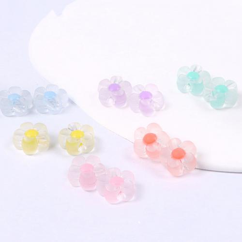 Frosted Acrylic Beads, Flower, DIY Approx 6mm, Approx 