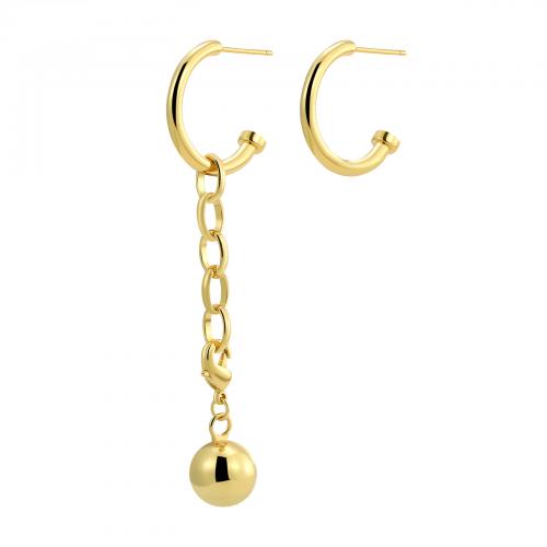 Asymmetric Earrings, Brass, plated, for woman 