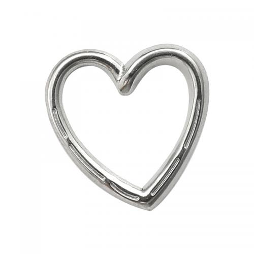 Stainless Steel Linking Ring, 304 Stainless Steel, Heart, DIY & machine polishing & hollow, original color, nickel, lead & cadmium free 