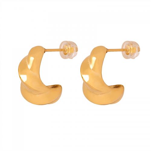 Titan Stahl Ohrringe, Titanstahl, Vakuum-Ionen-Beschichtung, Modeschmuck & für Frau, keine, 14x17mm, verkauft von Paar