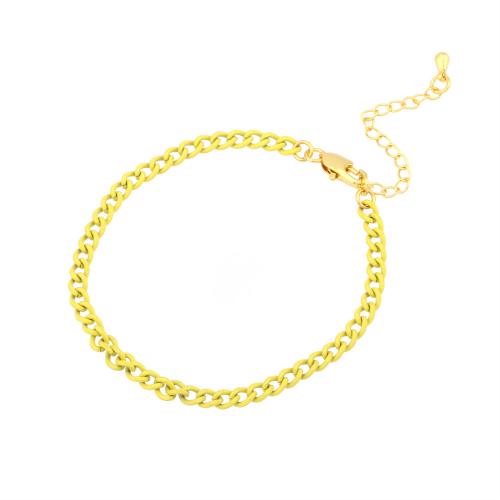 Brass Bracelets, painted, fashion jewelry & Unisex 4mm Approx 18-25 cm 