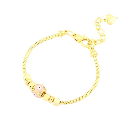 Brass Bracelets, fashion jewelry & for woman & enamel Approx 16-22 cm 