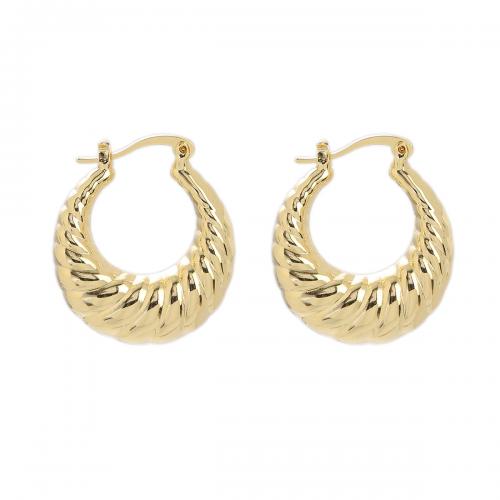 Brass Drop Earring, 304 Stainless Steel, gold color plated, fashion jewelry & for woman 