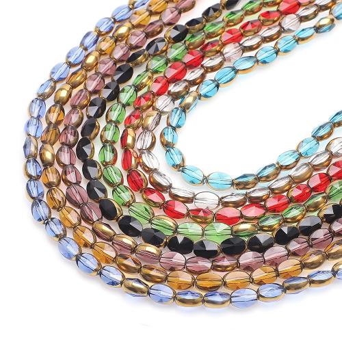 Plaqué Perles de verre, ovale, DIY, plus de couleurs à choisir Environ Vendu par brin