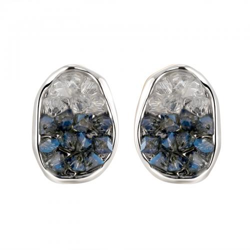Crystal Jewelry Earring, Brass, with Crystal, plated, for woman [