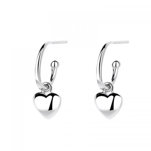 Sterling Silver Drop Earring, 925 Sterling Silver, plated, for woman 6mm 