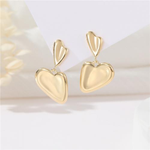 Brass Drop Earring, 14K gold plated, fashion jewelry & for woman 