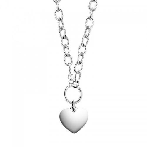 Stainless Steel Jewelry Necklace, 304 Stainless Steel, Heart, fashion jewelry & for woman, original color Approx 15.75 Inch [
