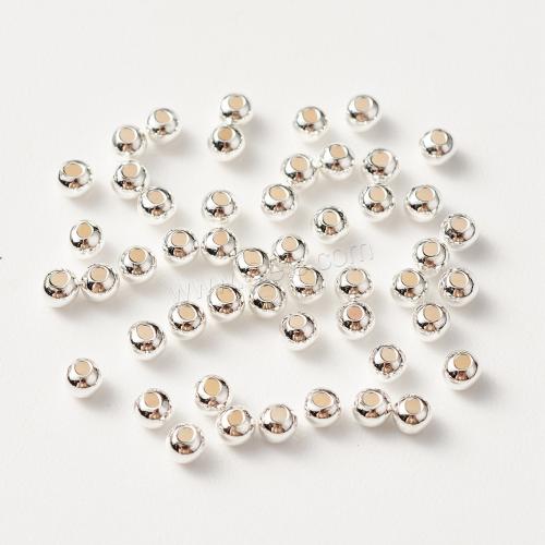 Sterling Silver Beads, 925 Sterling Silver, Round, DIY, silver color Approx 0.5mm, Approx 