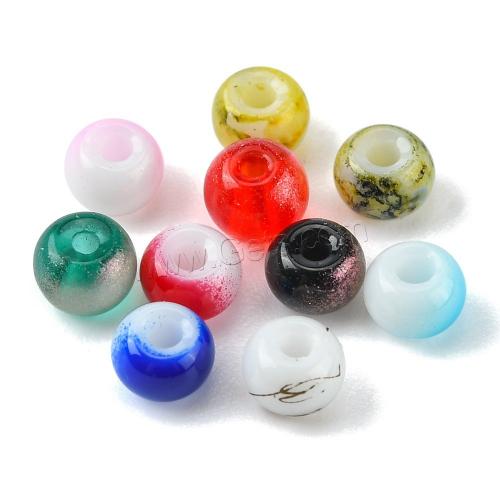 Perles en verre rocaille mélangées, Plat rond, DIY, plus de couleurs à choisir, Length 4-4.5,Width 3-4mm, Environ Vendu par sac