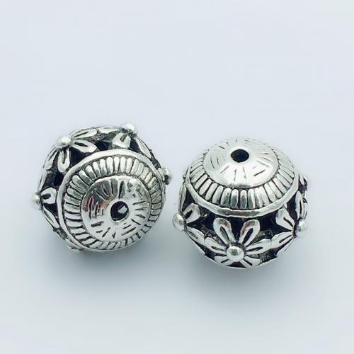 Zinc Alloy Spacer Beads, Round, antique silver color plated, DIY, 14mm Approx 2mm [