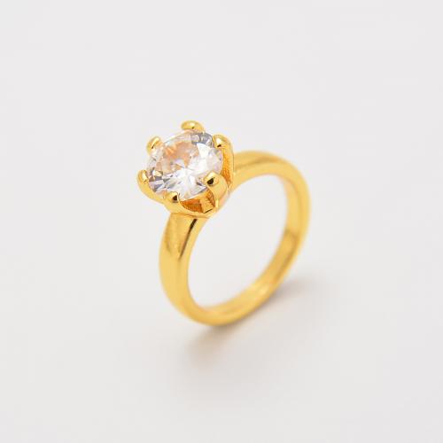 Cubic Zircon Brass Finger Ring, with Cubic Zirconia, Heart, plated, fashion jewelry & for woman 