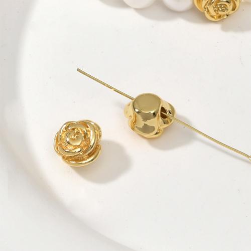Brass Spacer Beads, Flower, gold color plated, DIY Approx 1.8mm 
