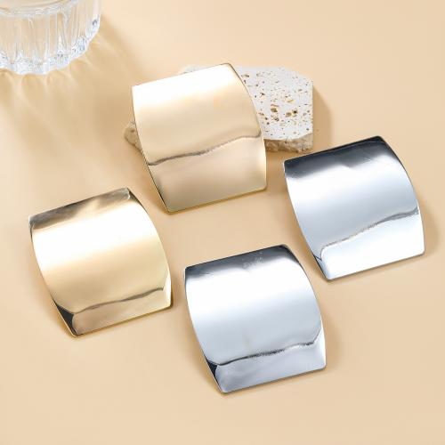 Zinc Alloy Stud Earring, Square, plated, fashion jewelry & for woman 