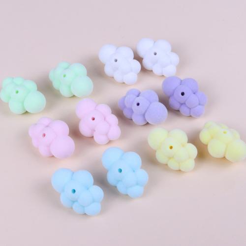Acrylic Jewelry Beads, with Flocking Fabric, Cloud, DIY Approx 2mm, Approx 