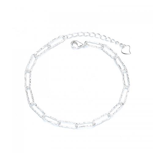 Sterling Silver Bracelets, 925 Sterling Silver, with 4CM extender chain, plated, for woman Approx 16 cm 