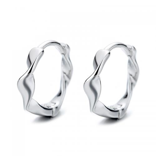 Sterling Silver Hoop Earring, 925 Sterling Silver, plated, for woman The diameter is about 8.7 mm 