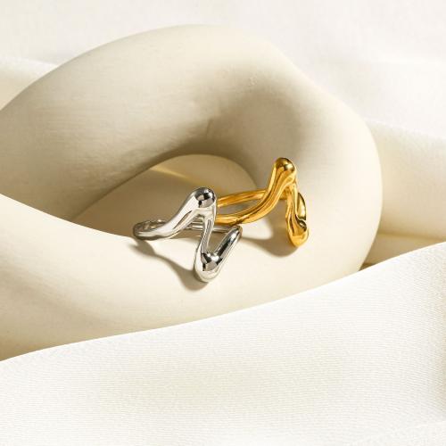 Titanium Steel Finger Ring, fashion jewelry & for woman inner diameter 17mm 